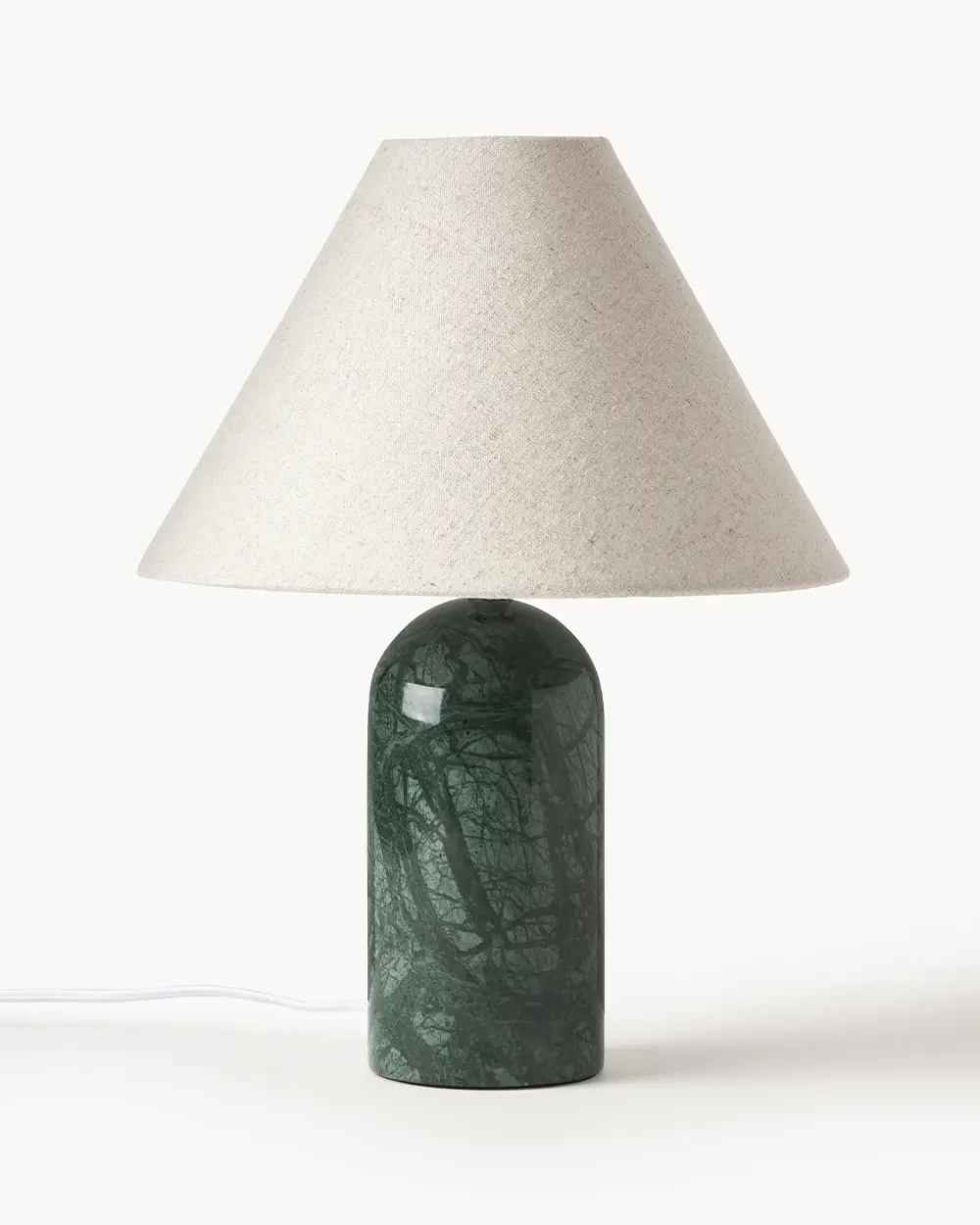 Marble Table Lamp With Linen
